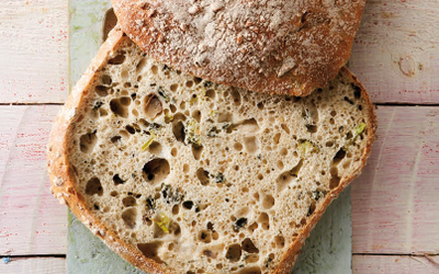 Brood met groene groenten
